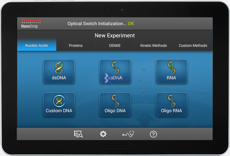 nanodrop one 檢測選項 nanodrop one 檢測選項